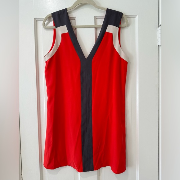 Parker 100% silk orange sleeveless short mini dress - Picture 2 of 13